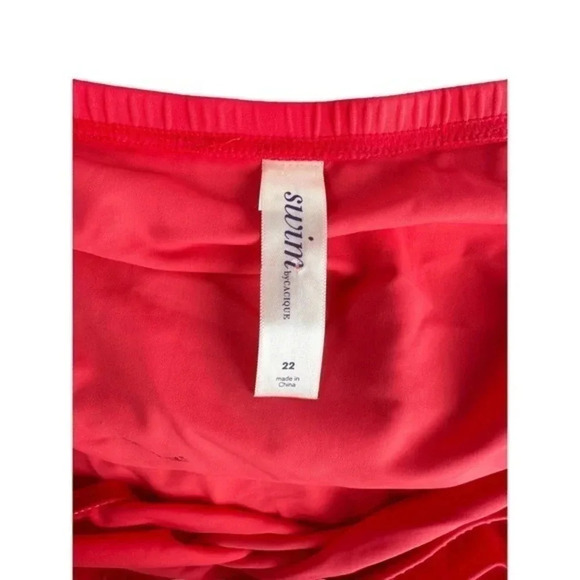 Swim By Cacique Womens‎ Elastic Waist Cinched Sides Pull-On Shorts Pink Size 22 - Picture 3 of 3